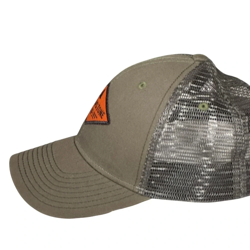 Ouray Yellowstone National Park Trucker Hat Mens OSFA Olive Green Mesh Snapback‎